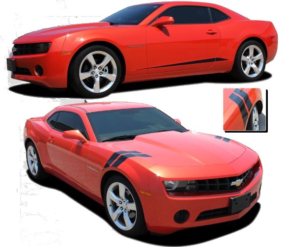 2010-2015 Camaro Rocker Spike or Double Bar Side Stripes Kits